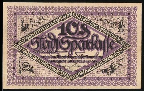 Notgeld bielefeld 1919 10 - notgeld,