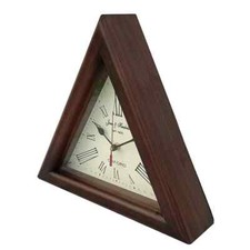 Vintage Kaminuhr Holz Dreieck