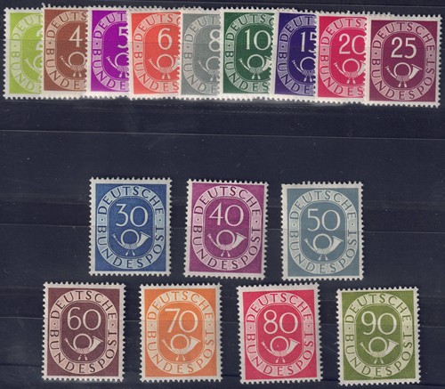 Brd posthornsatz 123 - nr., 123-138