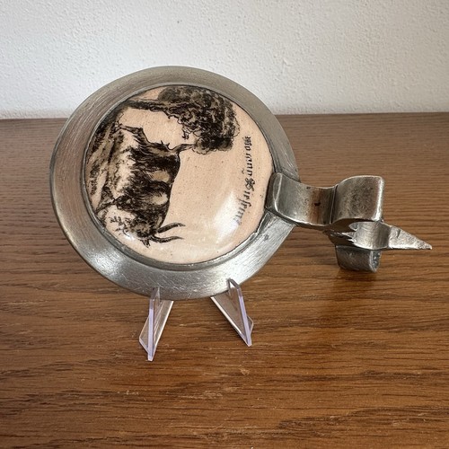 Antiker zinndeckel porzellan - antiker,