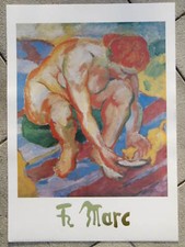 Akt mit Katze 1910 ( Franz Marc ), Kunstdruck 50 x 70 cm