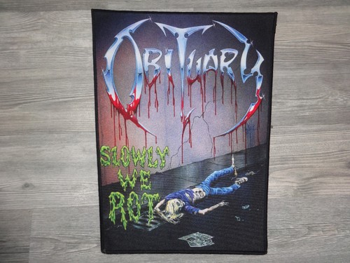Obituary backpatch back - obituary, patch