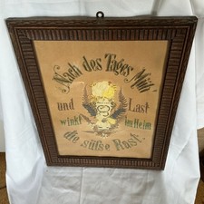 Antikes Stickbild Hausspruch