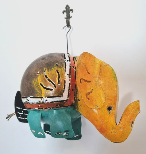 Dekofigur elefant metall - dekofigur,