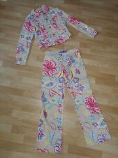 Escada SPORT* Damen Gr. 38 Hosen Anzug 2-teiler Hose Jacke Gelb Rot Blau Blumen