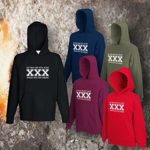 Straight edge hoodie - edge,