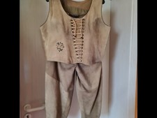 Damentrachtenlederhose 3tlg.mit Geschirr und Ledermieder größe 38