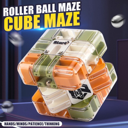 Puzzle maze cube large - maze, cube,large