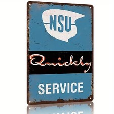 Blechschild nsu quickly - nsu,