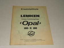 Teilekatalog / Ersatzteilliste Lemken Anbau Volldrehpflüge Opal 180-X 180 