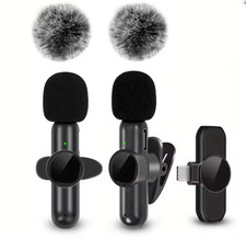 Bluetooth Wireless Lavalier Mikrofon Mini Ansteckmikrofon Handy-Live-Stream NEU