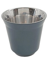 NESPRESSO Espressotasse Grau Metall Modern Tasse Kaffeebecher