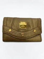 MCM Leder Schlüsseletui Gold