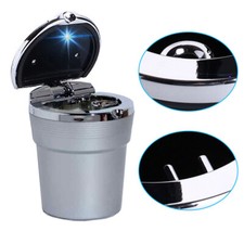 R24C KFZ Auto Aschenbecher Mit Deckel LED Beleuchtung Getränkehalter Gluttöter