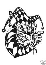 Clown Joker  Sticker Design