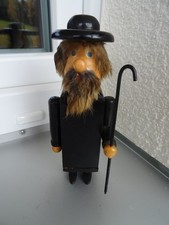 DDR Figur mit Pullermann, Schäfer, Holz Volkskunst, top 20cm