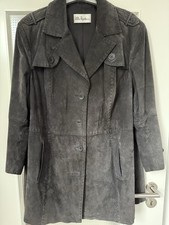 Ulla Popken Lederjacke grau Größe 50/52