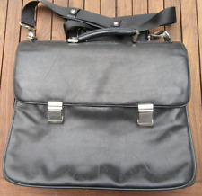 Ledertasche Aktentasche Lehrertasche Schule schwarz Leonard Heyden 42x 30x14cm