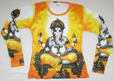 GANESH GANESHA Hindu God Religion Tattoo Designer Star ViP Art T-SHIRT M 38/40