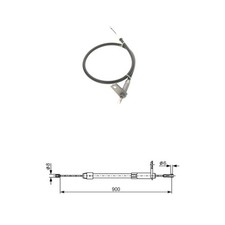 2x Bosch HANDBREMSSEILE