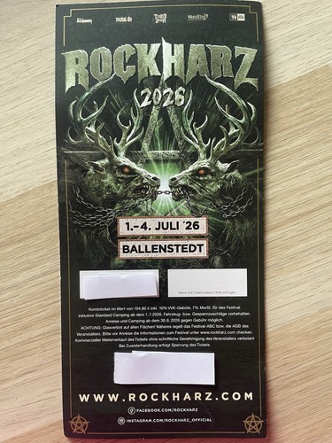 Rockharz ticket 4 - 1.-4., juli