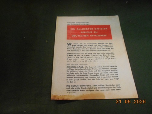 Orig alliiertes flugblatt - alliiertes,