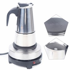Edelstahl Elektrisch Kaffeekanne Espressokocher Kaffeebereiter Espressomaschine