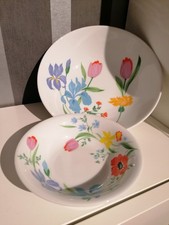 Heinrich H&C Selb  Porzellan   Salatschüsseln  groß + klein Blumenmuster