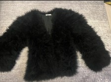 Straussenfederjacke vera mont - straussenfederjacke,