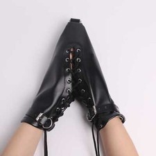 Bondage PU Leder Handschellen Gloves BDSM Mitts Restraints Sklave Handschuh Paar