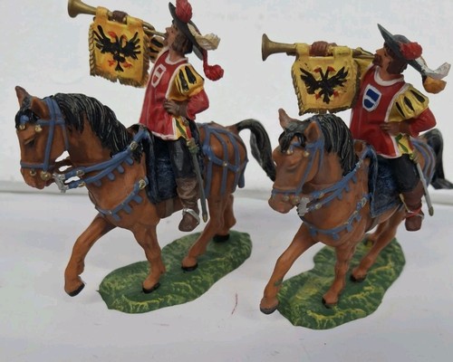 Zwei landsknecht pferd mit - landsknecht, zu