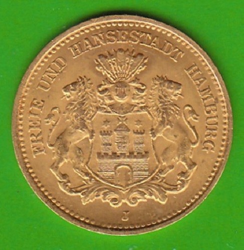 Münze gold hamburg mark - gold,