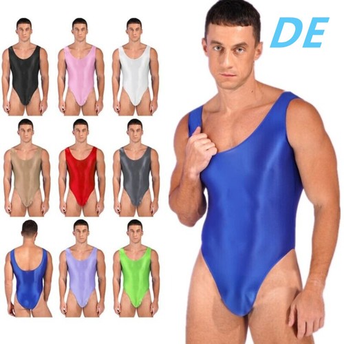 Herren body glänzend bodysuit - glänzend,