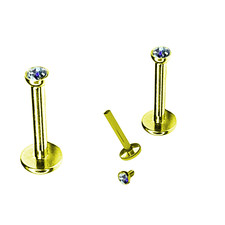 Lippenpiercing Labret Kristall