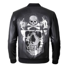 LEDERJACKE MOTORRAD SKULL
