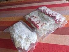 Gehäkelte Spitzen+Bordüren zum Verzieren v.Tischdecken,Kissenbezügen o.Kleidung