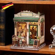 DIY Book Nook Kit 3D Holzpuzzles Booknook Bücherregal Miniaturhaus Geschenk DHL