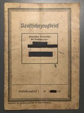 Weise LKW Dreirad Ilo Motor Papiere Pappbrief Kraftfahrzeugbrief Fahrzeugbrief