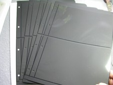 EINSTECKBLÄTTER DIN A 4 LOCHUNG 5X 2, 3X3 STREIFEN SCHWARZ FÜR BRIEFE, BLÖCKE UA