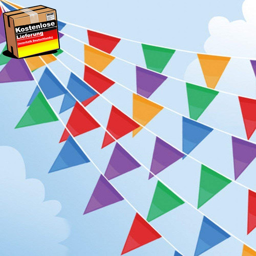 100 lange wimpelkette - 100, m
