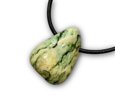 +Natur+ MARIPOSIT DOLOMIT  Freeform EDELSTEIN-ANHÄNGER -gebohrt +Lederband #R2