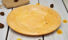 Vintage Sand Stein Rund Geschirr Platte Original Alt Handgeschnitzt