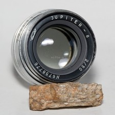 KMZ Jupiter 8, ЮПИТЕР-8, rotes P, Objektiv f2 5cm 50mm, M39, FED Zorki Leica