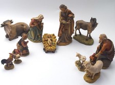 Krippenfiguren 11 Figuren Kostner 16 cm Lindenholz geschnitzt handbemalt