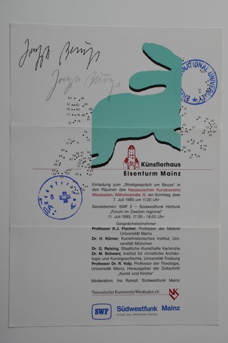 Joseph beuys einladung - joseph,
