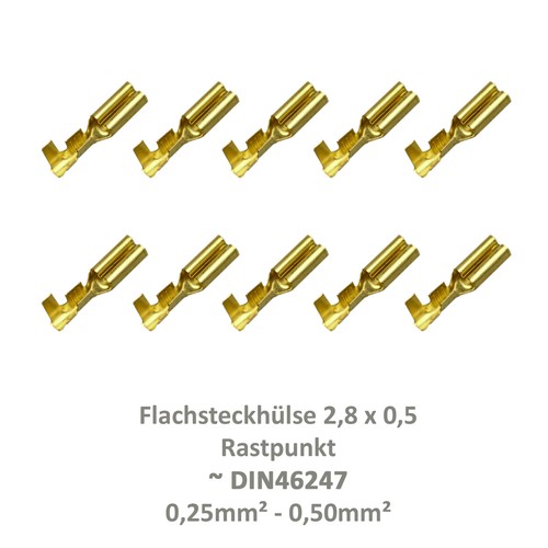 Flachsteckhülse 8x0 5 - flachsteckhülse, 2,8x0,5
