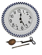 +ANTIK+ Küchenuhr / Uhr / Wächtersbach / Würfeldekor / Decor 1539 um 1910