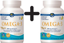 2 x Nordic Naturals Omega-3, 690mg Lemon (Fish Gelatin) - 60 (366,58 EUR/kg)