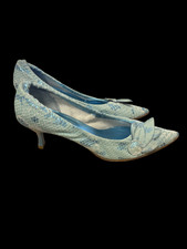 EKOS Italienische Pumps Damen türkis Gr. 38