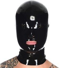 Latex Bondage Maske Schwarz